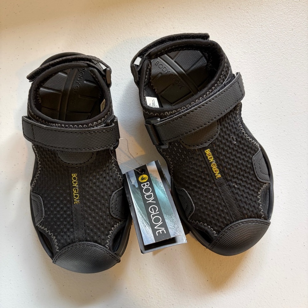 Body Glove Black Poseidon Water Slingback Sandals Shoes Boys Kids Size 1 New NWT